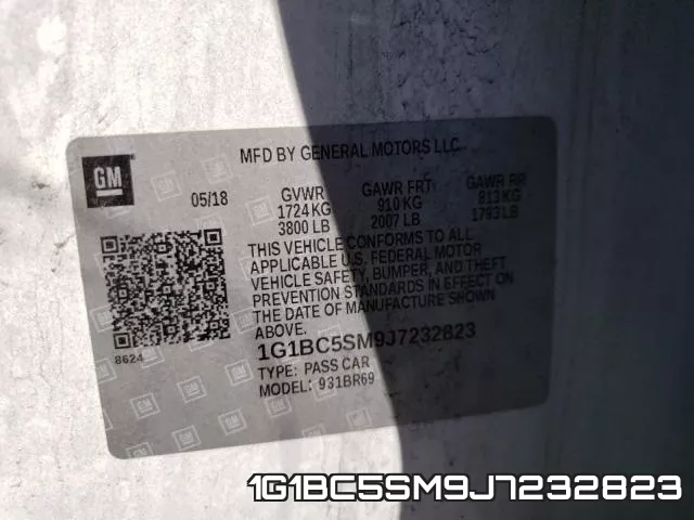 1G1BC5SM9J7232823 фото 2