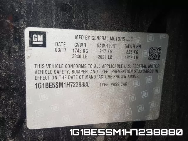 1G1BE5SM1H7238880 фото 2