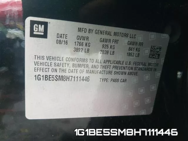 1G1BE5SM8H7111446 фото 2