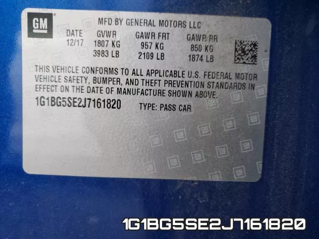 1G1BG5SE2J7161820 фото 2