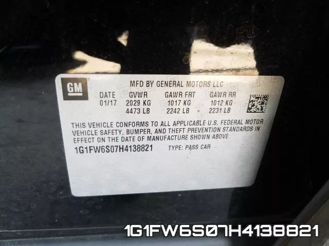 1G1FW6S07H4138821 фото 2