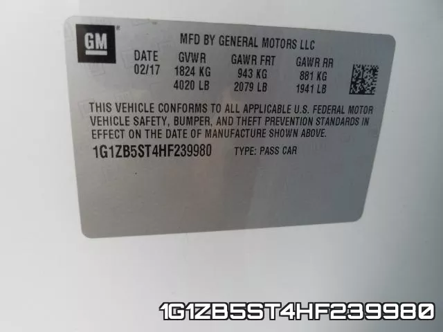 1G1ZB5ST4HF239980 фото 2