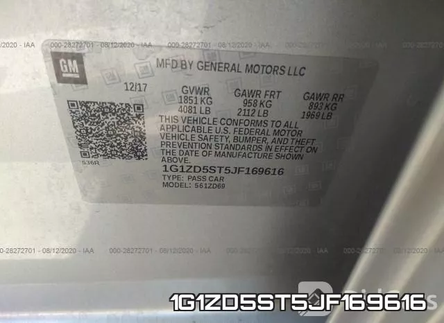 1G1ZD5ST5JF169616 фото 10
