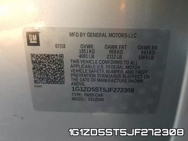 1G1ZD5ST5JF272308 фото 2