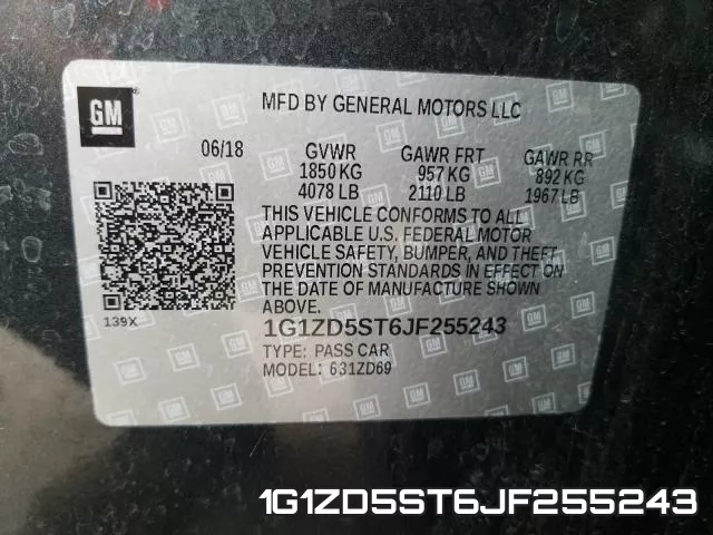 1G1ZD5ST6JF255243 фото 2