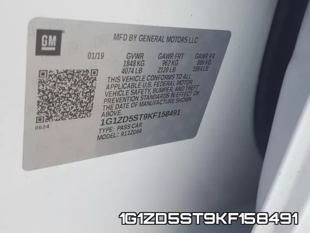 1G1ZD5ST9KF158491 фото 2