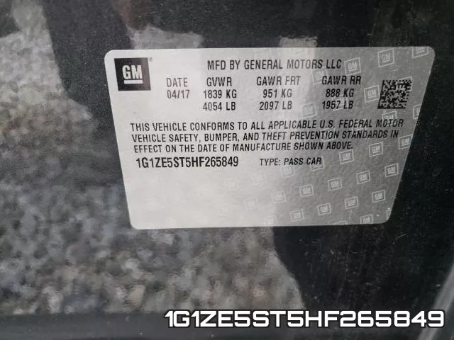 1G1ZE5ST5HF265849 фото 2