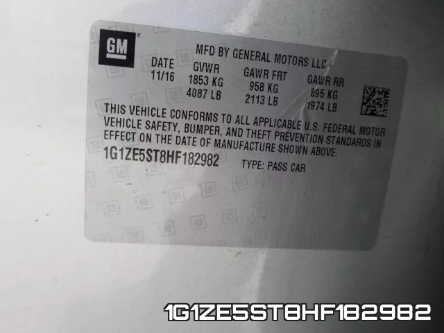 1G1ZE5ST8HF182982 фото 2