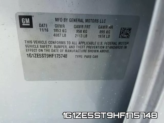 1G1ZE5ST9HF175748 фото 2