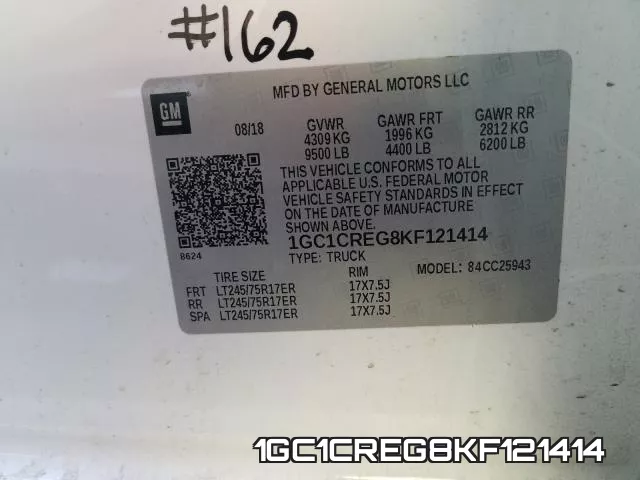 1GC1CREG8KF121414 фото 2