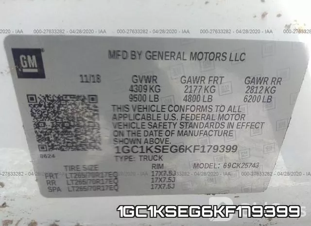 1GC1KSEG6KF179399 фото 10