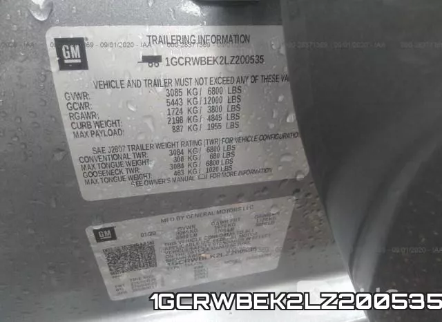 1GCRWBEK2LZ200535 фото 8