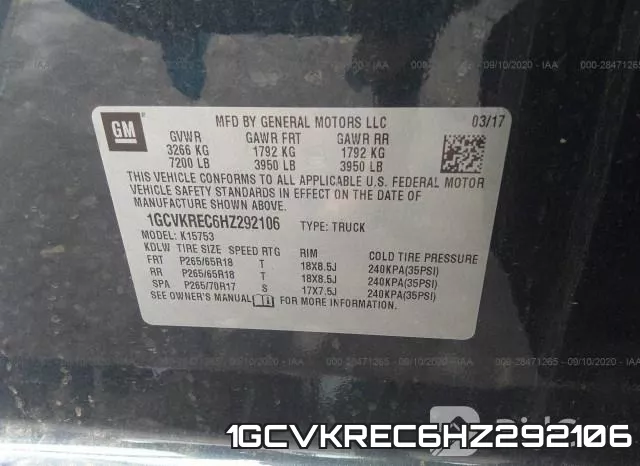 1GCVKREC6HZ292106 фото 10