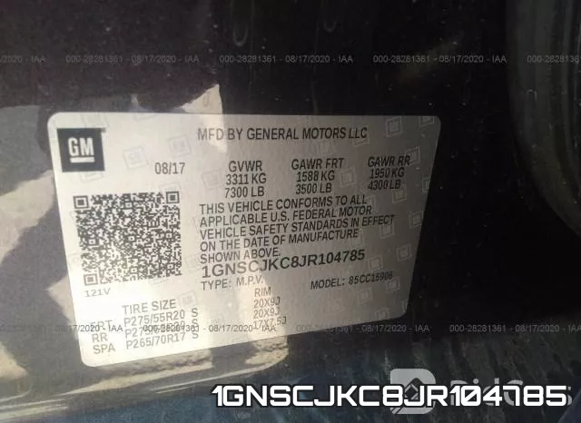 1GNSCJKC8JR104785 фото 10