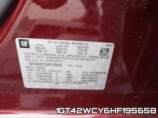 1GT42WCY6HF195658 фото 2
