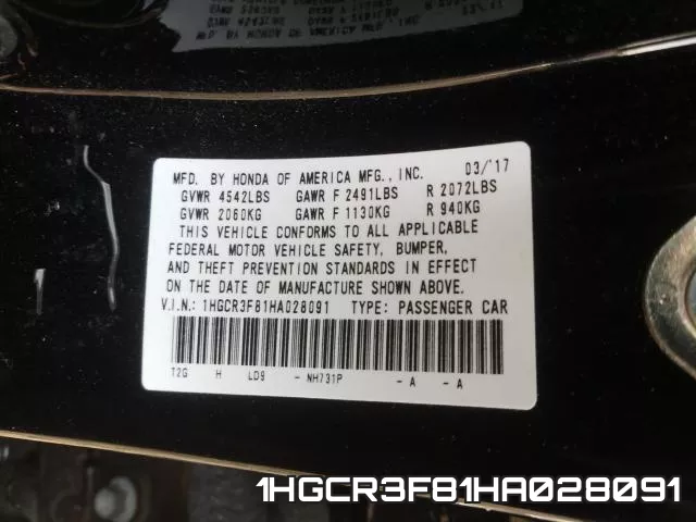 1HGCR3F81HA028091 фото 2