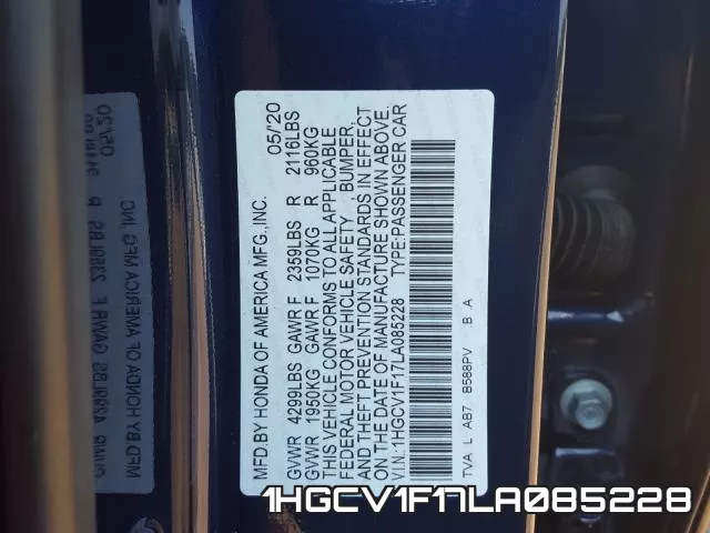 1HGCV1F17LA085228 фото 2