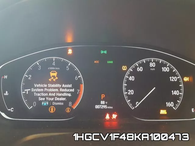 1HGCV1F48KA100473 фото 9