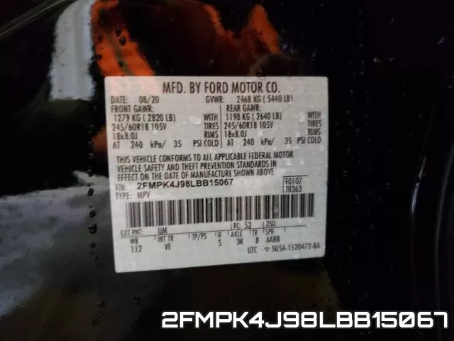 2FMPK4J98LBB15067 фото 2