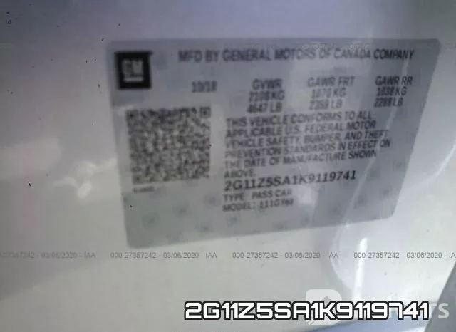 2G11Z5SA1K9119741 фото 10