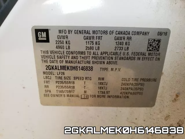 2GKALMEK0H6146838 фото 2