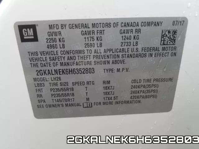 2GKALNEK6H6352803 фото 2