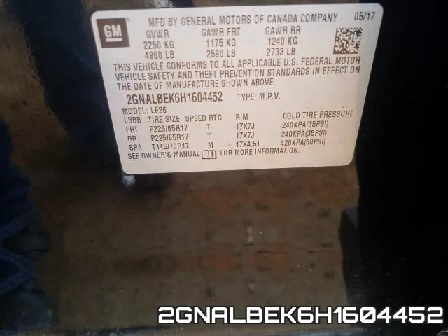 2GNALBEK6H1604452 фото 2