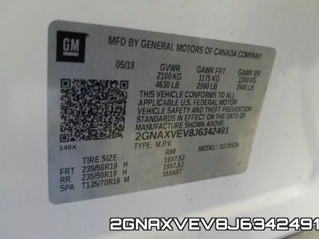 2GNAXVEV8J6342491 фото 2