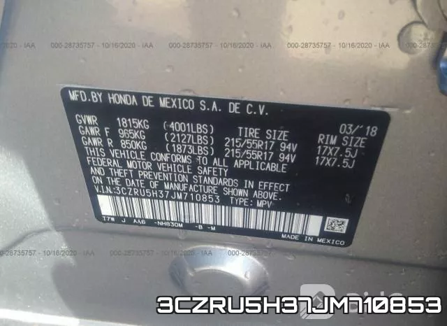 3CZRU5H37JM710853 фото 10