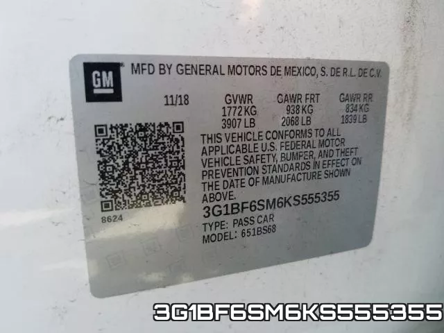 3G1BF6SM6KS555355 фото 2