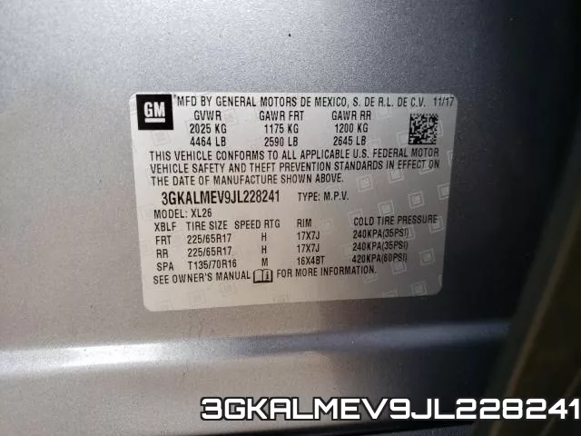 3GKALMEV9JL228241 фото 2