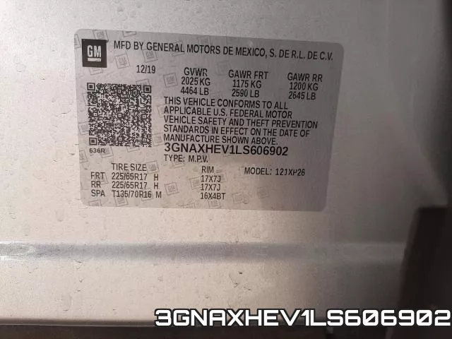 3GNAXHEV1LS606902 фото 2