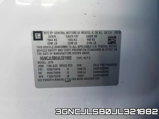 3GNCJLSB0JL321882 фото 2