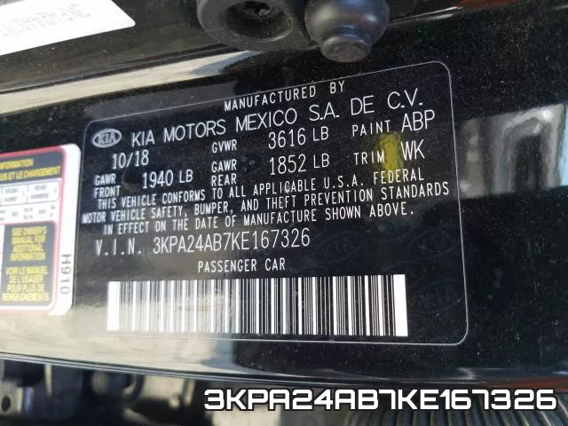 3KPA24AB7KE167326 фото 2