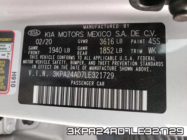 3KPA24AD7LE321729 фото 2
