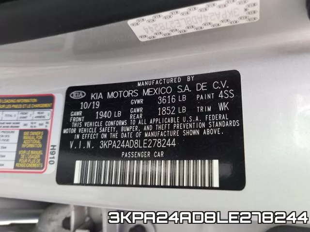 3KPA24AD8LE278244 фото 2