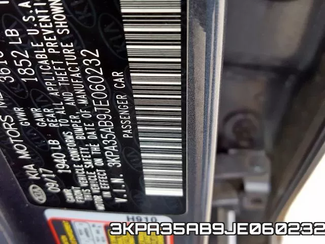 3KPA35AB9JE060232 фото 2