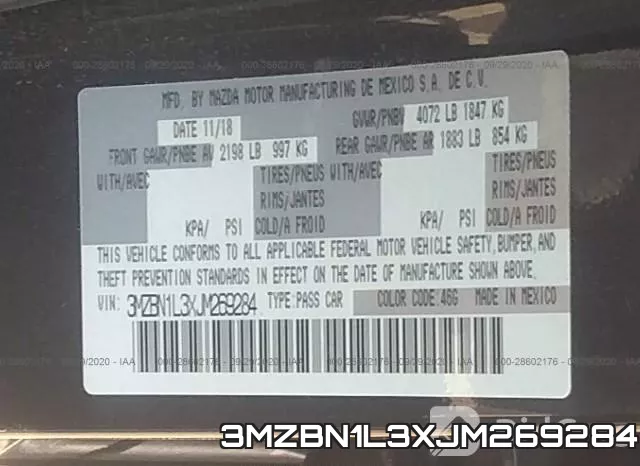 3MZBN1L3XJM269284 фото 10