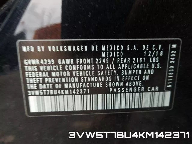 3VW5T7BU4KM142371 фото 2