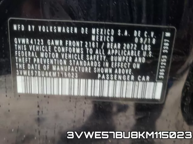 3VWE57BU8KM115023 фото 2