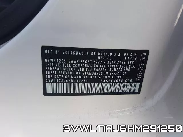 3VWL17AJ6HM291250 фото 2