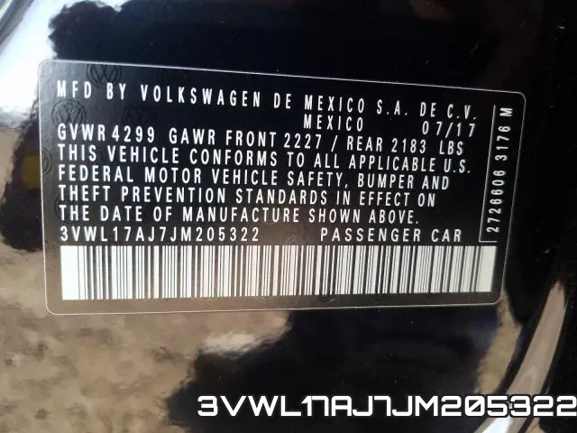 3VWL17AJ7JM205322 фото 2