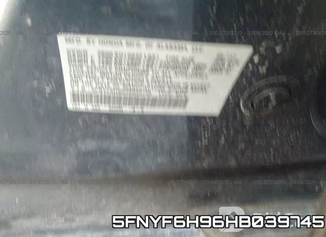 5FNYF6H96HB039745 фото 9