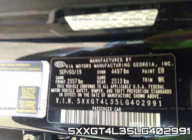 5XXGT4L35LG402991 фото 10