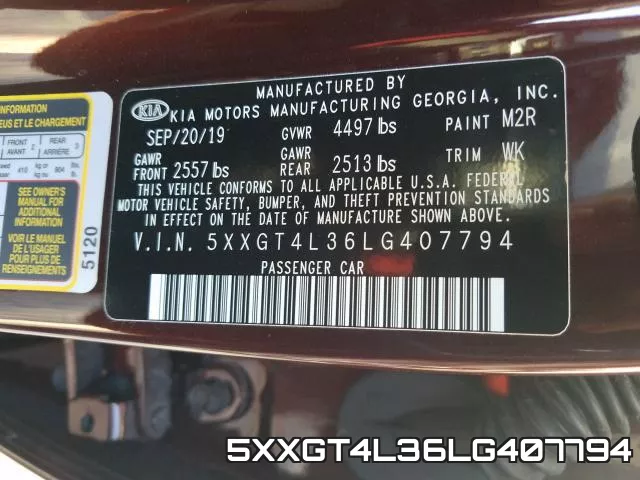 5XXGT4L36LG407794 фото 2
