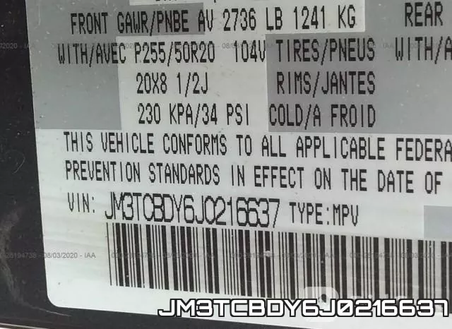 JM3TCBDY6J0216637 фото 10