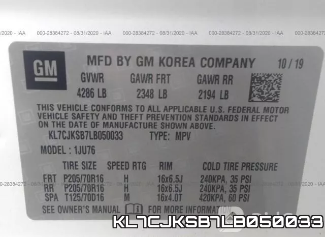 KL7CJKSB7LB050033 фото 10