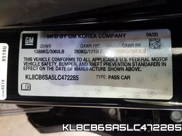 KL8CB6SA5LC472285 фото 2