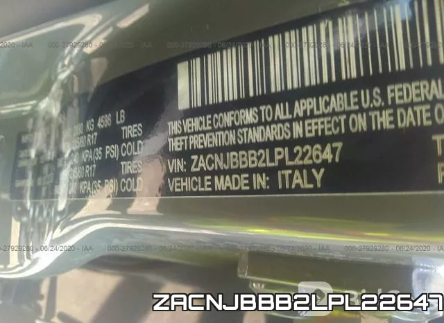 ZACNJBBB2LPL22647 фото 10