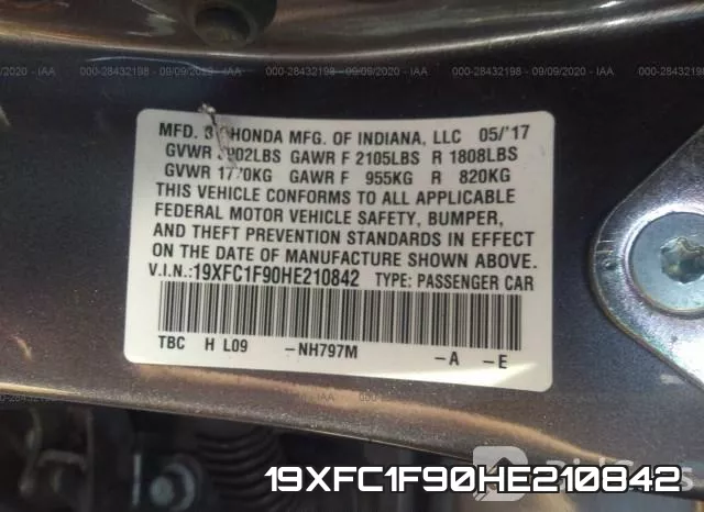 19XFC1F90HE210842 фото 10